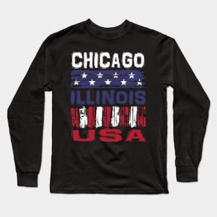 Chicago Illinois USA T-Shirt Long Sleeve T-Shirt